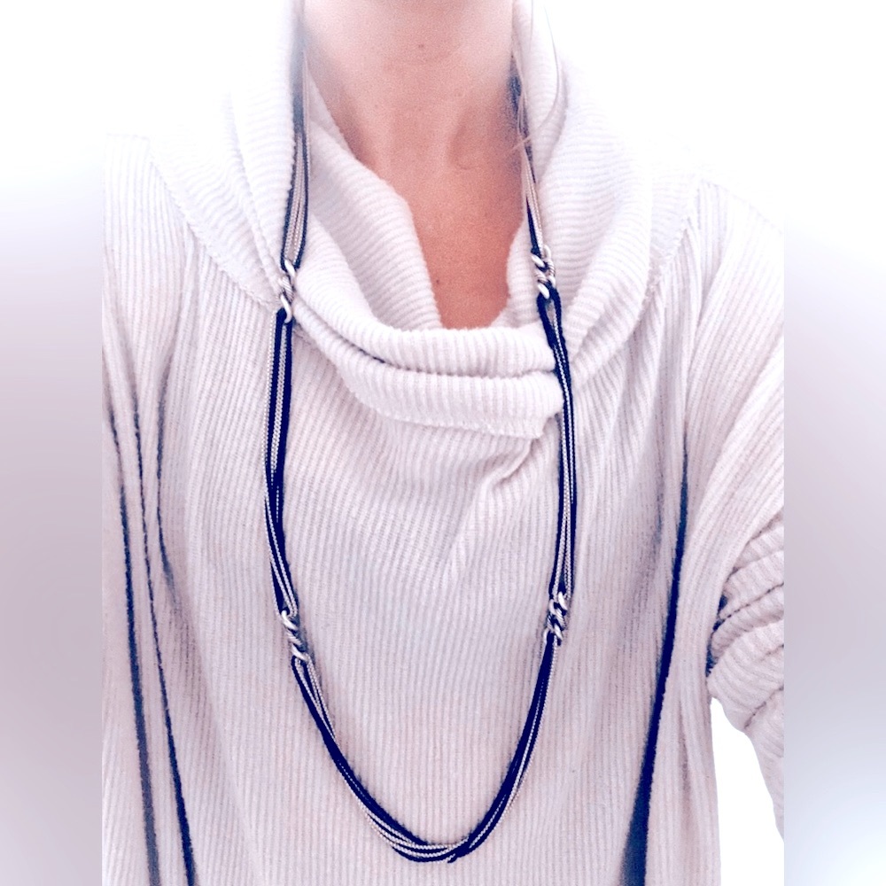 David Yurman Eight Row Curb Link Necklace, 40”